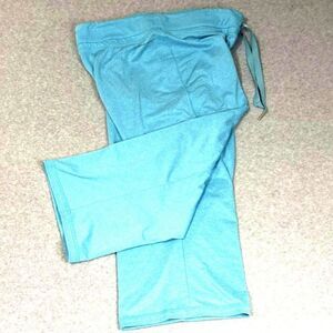 Champion Womens S Blue Heather Drawstring Capri Athletic Pants